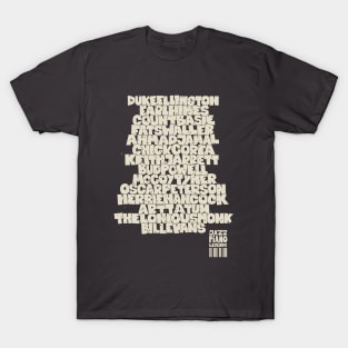 Jazz Legends in Type: The Jazz Pianists T-Shirt